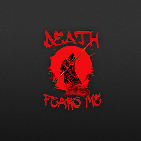 Mikina DEATH FEARS ME – ČERNÁ - Image 3